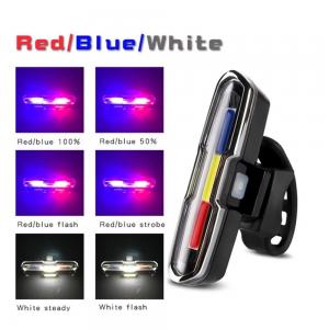 USB Bicycle Tricolor Taillight Outdoor Riding Warning Light (CFPL24004)