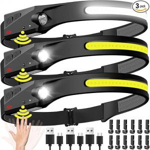 Silicone Sensing Headlight Headlamp LED Rechargeable COB Light (CFPL24006) - 副本