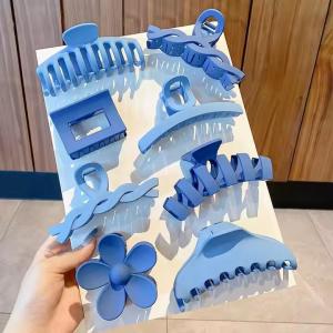 Colorful Set Grab Clip Matte Plastic Shark Clip Women's Hairclip (CFHA25001) 